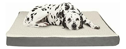Petmaker Orthopedic Sherpa Top Pet Bed With Memory Foam And