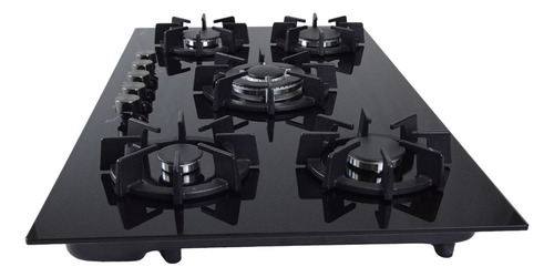 Parrilla De 5 Quemadores En Cristal Negro De 90 Cm Milano
