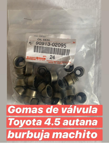 Gomas De Válvula Toyota 4.5 Machito Autana 
