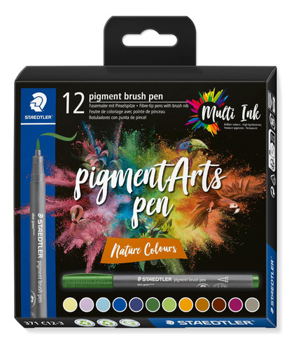 Staedtler Pigment Arts Brush Pen, Colores Naturales, Paquete