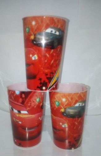 Vasos Spiderman, Cars, Mickey Angry, Ben Toy S. Cotillón X 3