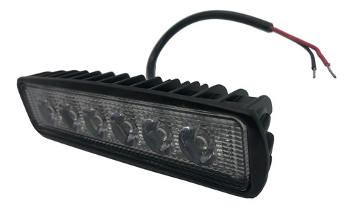 Imagen 5 de 11 de Faro Auxiliar Barra 6 Led 18w Flood 4x4 Moto Cuatri Potencia