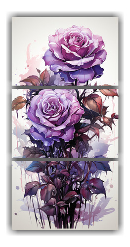 3 Canvas Inspirador Girasol Arreglos Florales 30x20cm