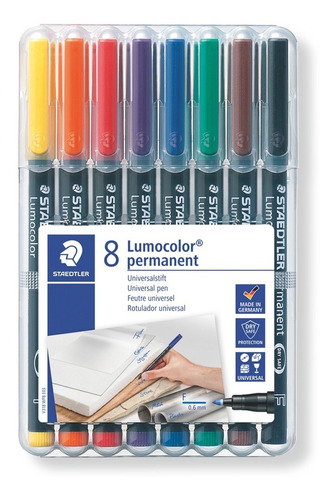 Marcadores Permanentes Staedtler Lumocolor Fine 8 Pz