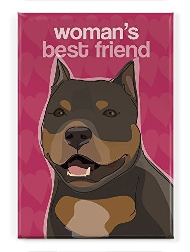 Pop Doggie Woman's Best Friend Pit Bull Imán Para Nevera