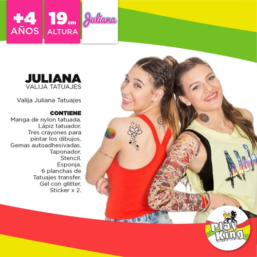 Imagen 2 de 8 de Juliana Valija Grande Tatuajes Original Tv Playking