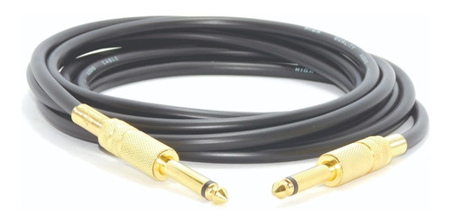 Imagen 1 de 2 de Cable Para Guitarra Electrica Plug Dorados Hamc 6 Metros 