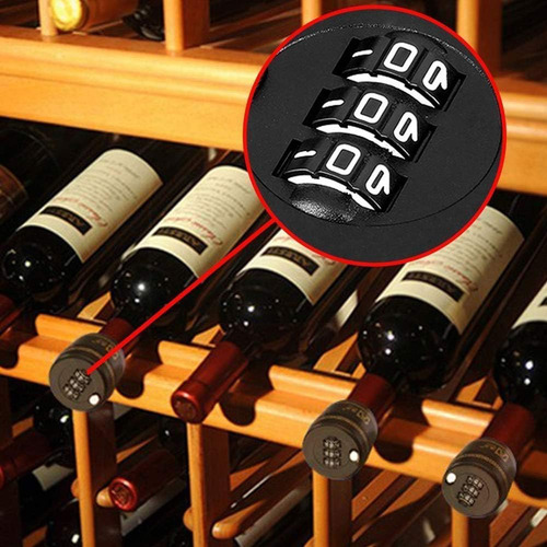 (6 Pack) Cerradura De Combinación Para Botellas De Vino...
