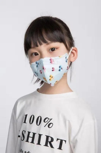 Imagem 2 de 3 de Kit 10 Máscaras Kn95 Infantil Proteção Criança Pff2 Estampa