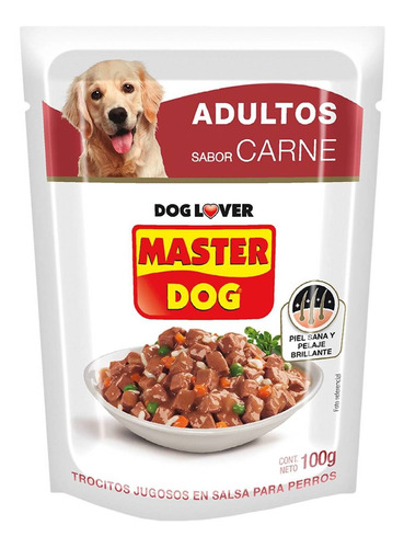Master Dog Perro Trocitos Jugosos Carne 100 Grs