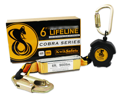 Kwiksafety Cobra Web Línea De Vida Auto Retráctil 1,83 M Mmg