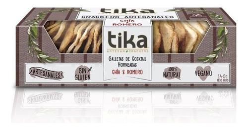 Galletas Tika Crackers Chía Caja 140 G