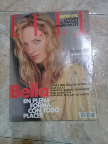 Revista **elle** Nº84*bella * Abril 2001,tapa Uma Thurman