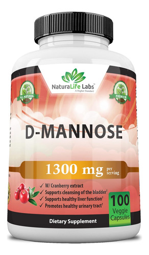 D-mannose 1.300 Mg Salud Tracto Urinario 100 Capsulas 