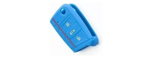 Capa Silicone Azul Chave Canivete Vw Golf Polo Nivus Up!