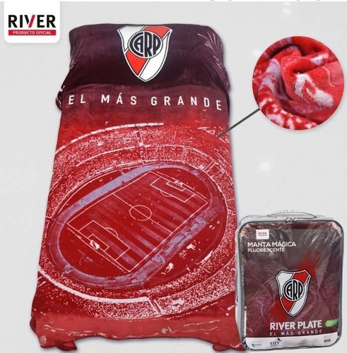 Manta Frazada Luminosa River Plate 1.50 X 2.20 Cm Original