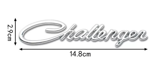 Logo Emblema Challenger Plata Nuevo Metal..