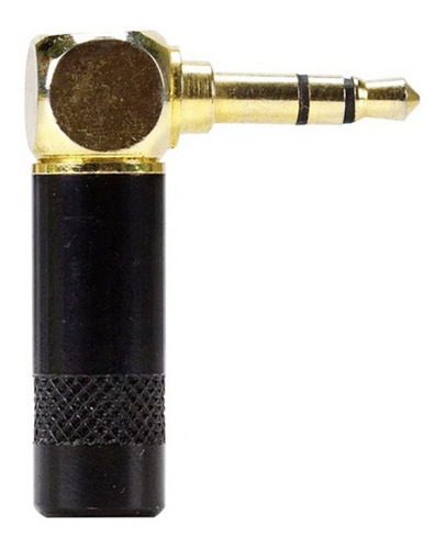 Imagem 3 de 5 de Kit 2 Conector P2 Plug Estéreo Trs 90 Graus Cachimbo
