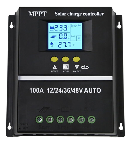 Controlador De Carga Solar Mppt De 100 A, 12 V, 24 V, 36 V, 