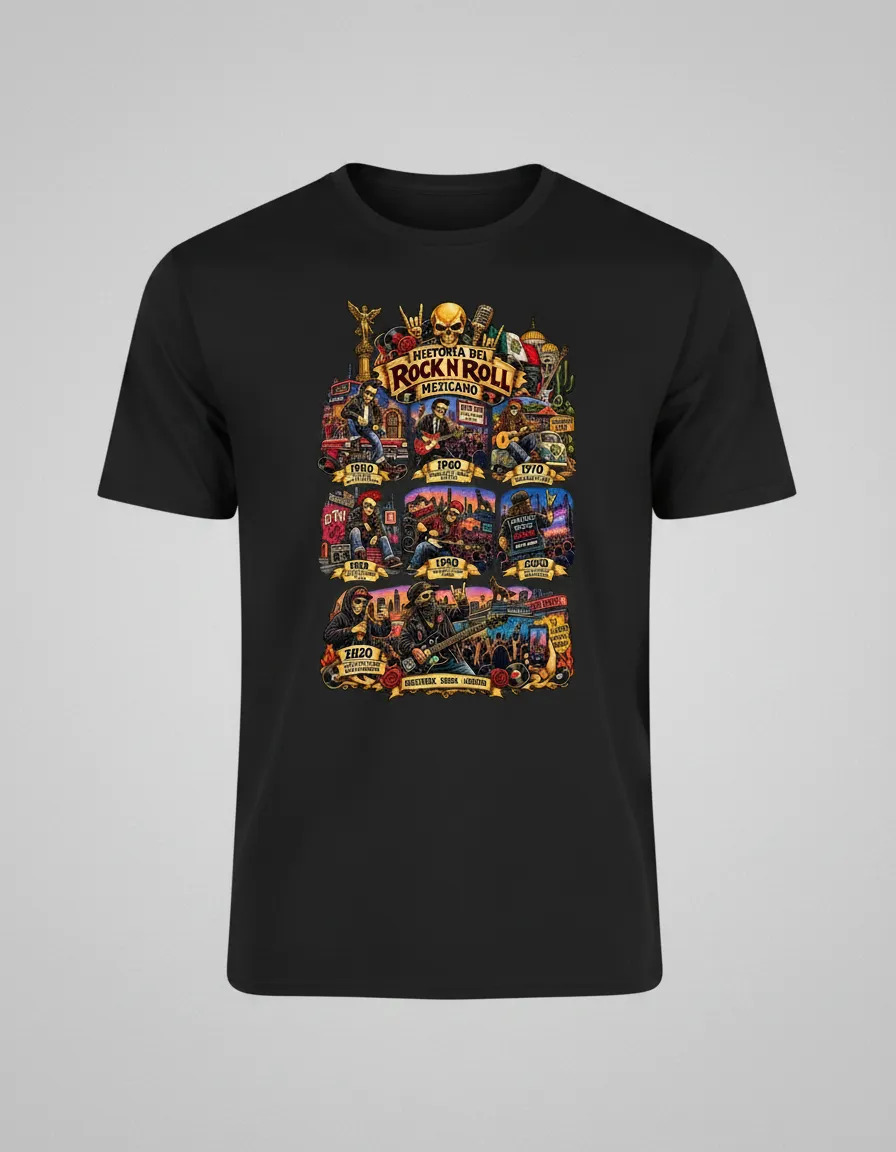 Playera Nezarock Historia Del Rock Mexicano — 12