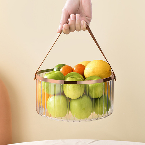 Cesta De Almacenamiento Portátil Transparente Para Refrigeri
