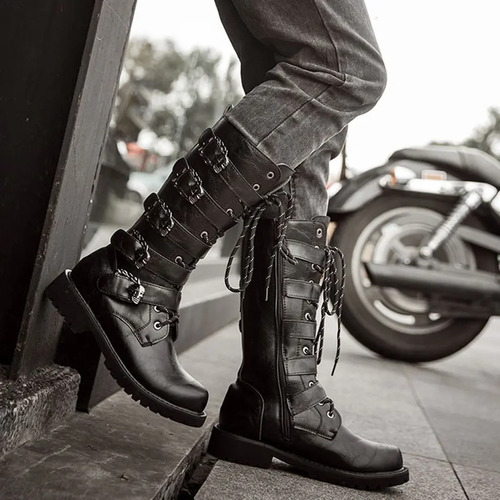Botas De Combate Para Hombre De Tacón Bajo Con Cordones West | Cuotas sin  interés