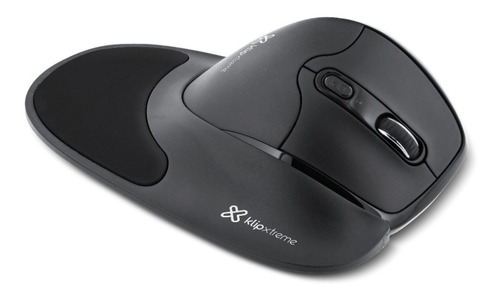 Mouse sem fio Ergonom Semi Vert com teclado colorido preto Klipxtreme Kmw-750