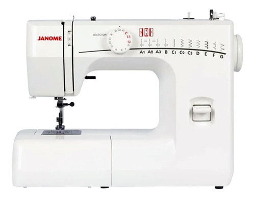 Máquina De Coser Doméstica Janome Re1706 Color Blanco