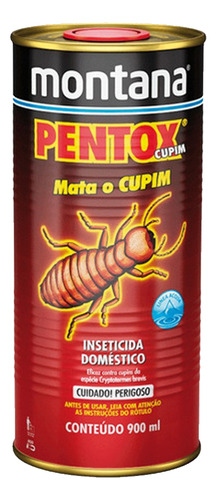 Mata Cupim Pentox Base Água Detetizador 0,9lt Madeira Móveis