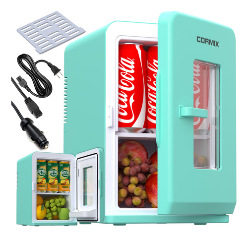Mini Refrigerador Para Dormitorio, Verde, 15 Litros/21 Latas
