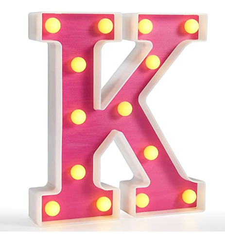 Pooqla Led Marquee Letter Lights, Light Up Alphabet Marquee 