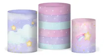 Comprar Trio Capa Cilindro Decoração Festa 3d Em Tecido Veste Fácil