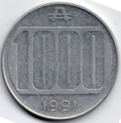 Moneda 1000 Australes Año 1991 