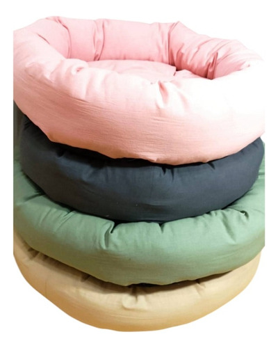 Cucha Nido Cama Puff De Algodón Para Mascota Perro Gato 70cm