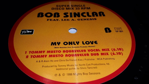 Bob Sinclar Feat Lee A Genesis My Only Love Vinilo Maxi 1998