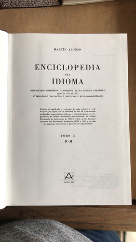 Enciclopedia Del Idioma - Alonso, Martin