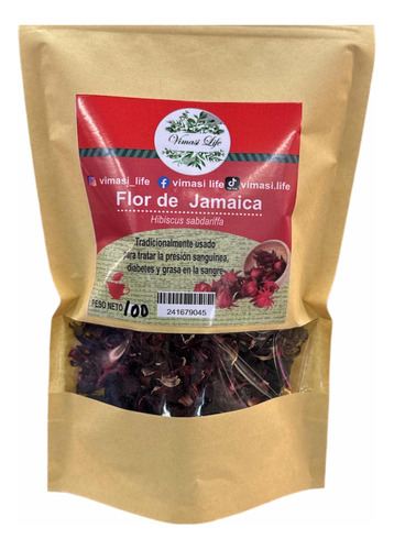 Flor De Jamaica O Hibicus 100 Gr