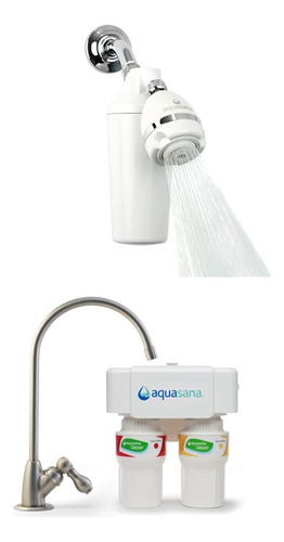 Filtro Ducha Aquasana Aq-4100 + Sistema Agua Potable 2 Etapa