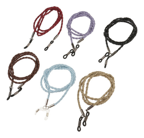 6pcs Cadenas De Sujetador De Gafas Cuerdas Soporte De Lentes
