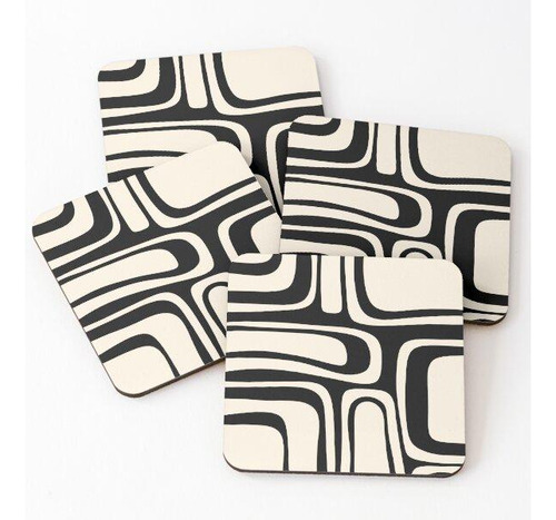 Set Posavasos Palm Springs Retro Midcentury Modern Abstract