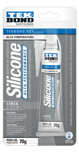 Sellador Alta Temperatura Silicona Gris 70g