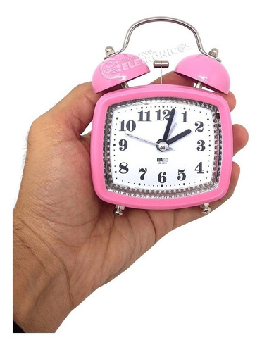 Relógio Despertador Retrô Com Campainha Mecânica Barulhento