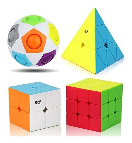 Roxenda Speed Cube Set, Magic Cube Set De 2x2x2 3x3x3 4x4x4 