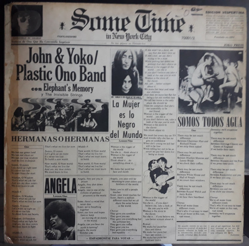 John Lennon Plastic Ono Band Some Time Doble Disco Vinilo