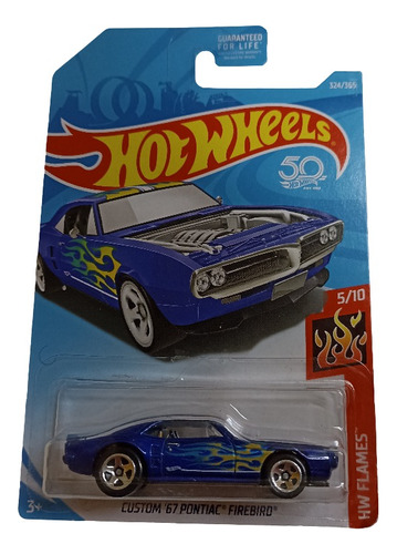 Hot Wheels Custom 67 Pontiac Firebird Flames 2018 Leer Des