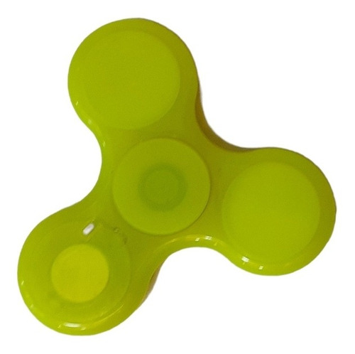 Fidget Spinner Verde Con Luz Sorpresitas Anti Estres.