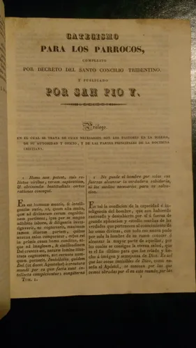 Catecismo Concilio Trento. Pio V, Tomo 1. Año 1833 (Usado)