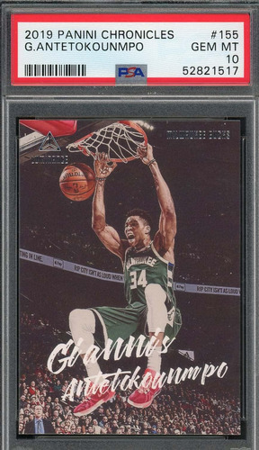 Giannis Antetokounmpo 2019 Panini Chronicles Tarjeta De Balo