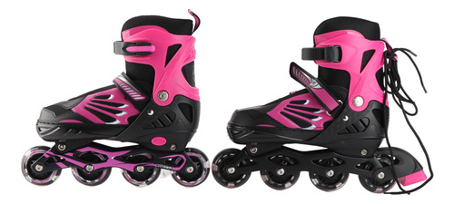 Patines Pink S Para Niños Ajustables En Línea Con Ruedas Com