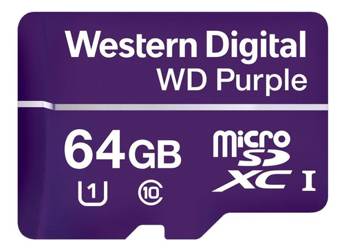 Cartão De Memória Micro-sd 64 Gb Wd Purple Intelbras